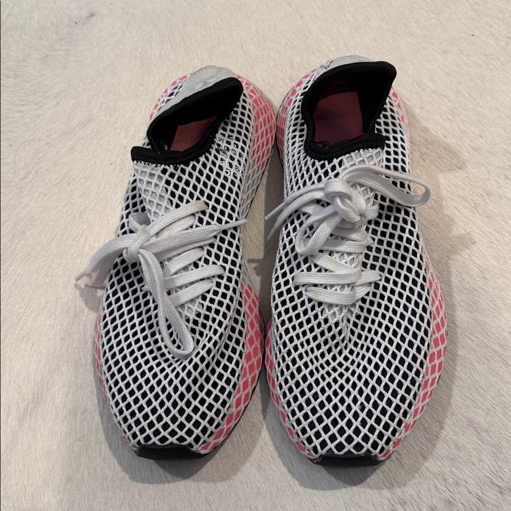 Stylish Black and White Mesh Adidas Sneakers